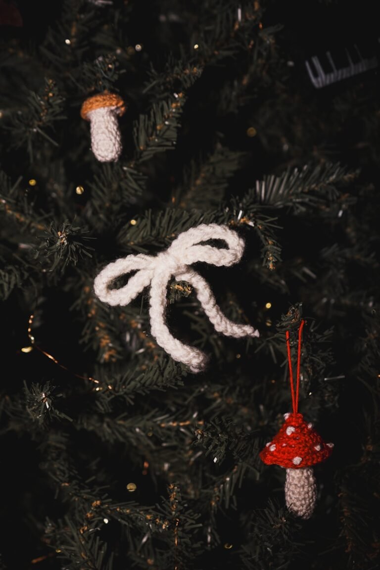 A close up of a christmas tree with ornaments