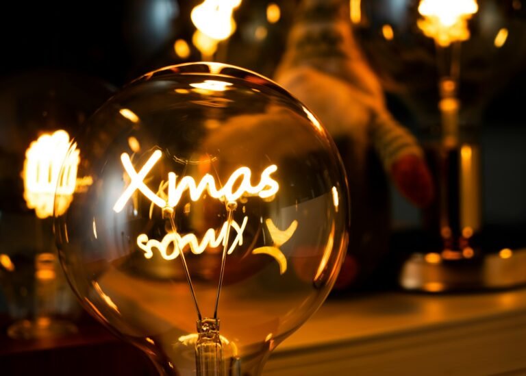 a light bulb with a message inside of it