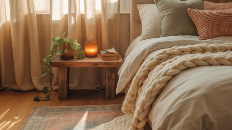 25 Fall Bedroom Decor Ideas with Warm Blankets and Soft Lighting
