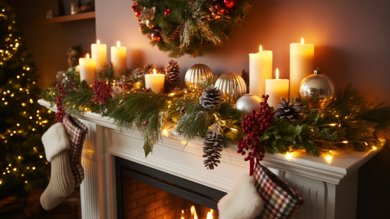 24 DIY Christmas Mantel Decor Ideas You Can Make on a Budget