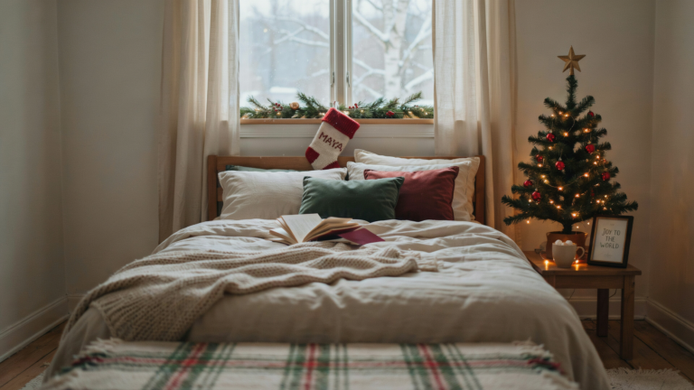 11 Simple Christmas Bedroom Decor Ideas You Can Recreate on a Budget